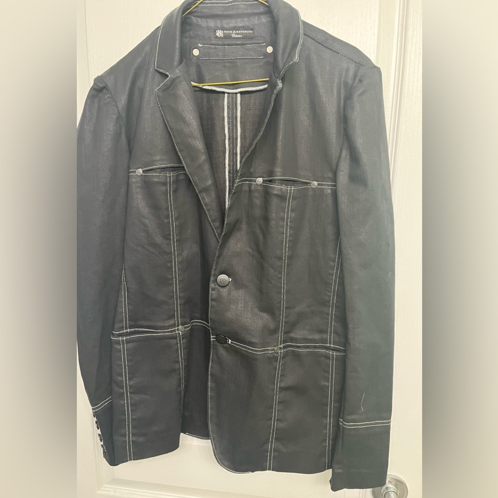 Rock & Republic Collection Women’s Black Heavyweight Long Sleeved Jacket Sz 32